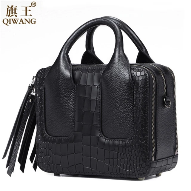 Qi Nice Box Bags Luxury Fashion Women Lay Bag 2018 Italian Qi Nice Box Bags Luxury Fashion Women Lay Bag 2018 Italian Crocodile Handbags Purse Leather Lady