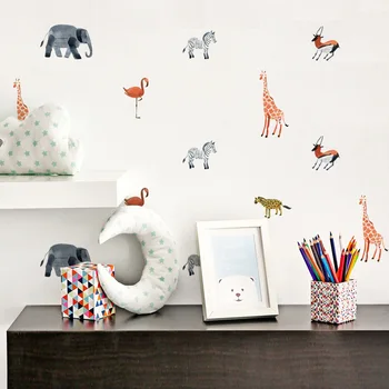 

Vacclo 24pcs/set Nordic Style Forest Animal Wall Decal Woodland Tree Nursery Vinyl Wall Sticker Children Room Wall Decoration