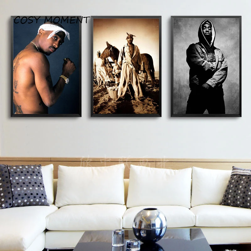 2Pac Тупак Шакур хип хоп рэпер певец постер Водонепроницаемая фотобумага