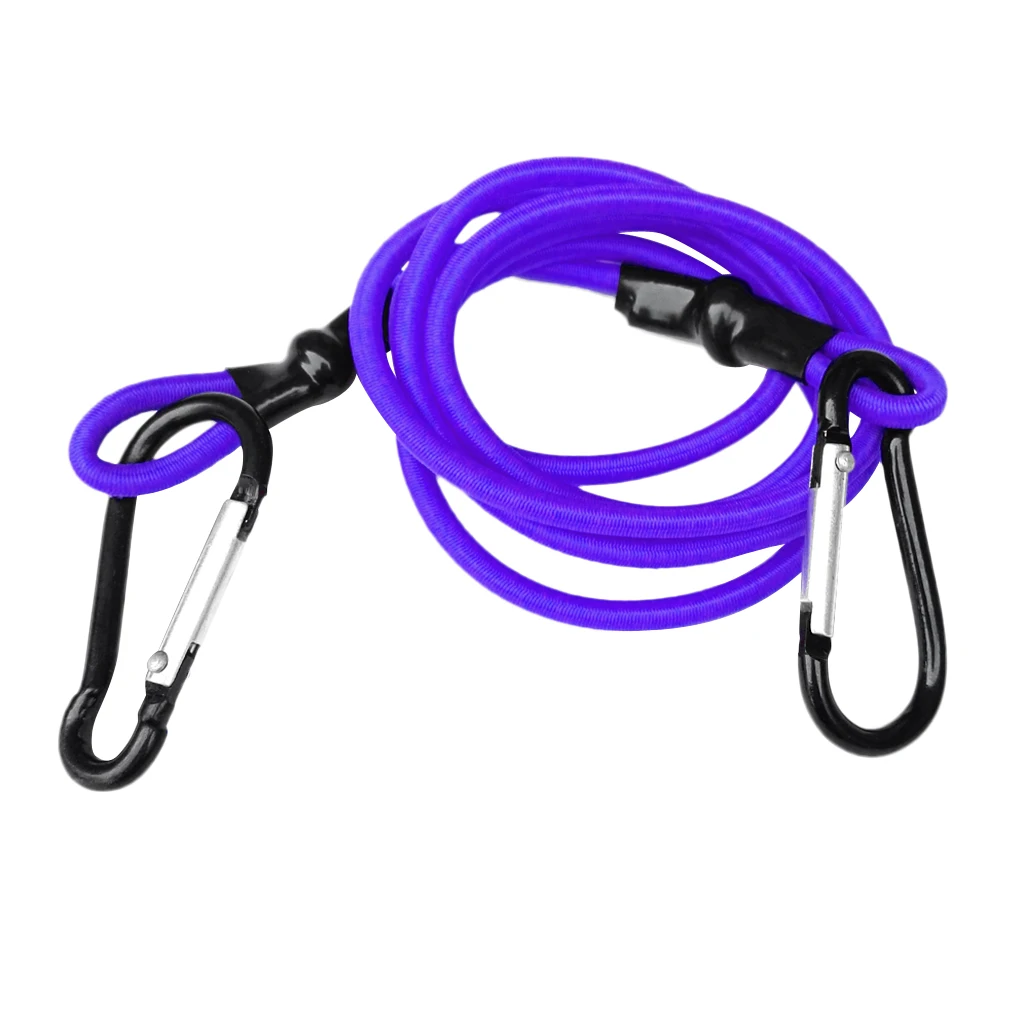 0.16 inch Elastic Kayak Canoe Tow Leash Tow Line Securing Lanyard with 2 Aluminum Carabiner Snap Hooks Kayak Tow Line