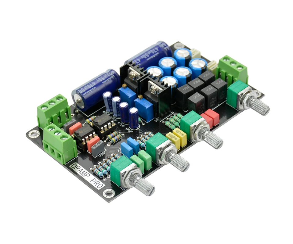 AIYIMA NE5532 Tone Control Preamp Board OP-AMP HIFI Amplifiers Preamplifier Volume  Control Board 5 channel car amplifier