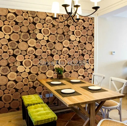 

HaokHome Vintage Retro Wood 3D Vinyl PVC Wallpaper,Home Hotel decoration designer Wall Paper,1roll=0.53*10m