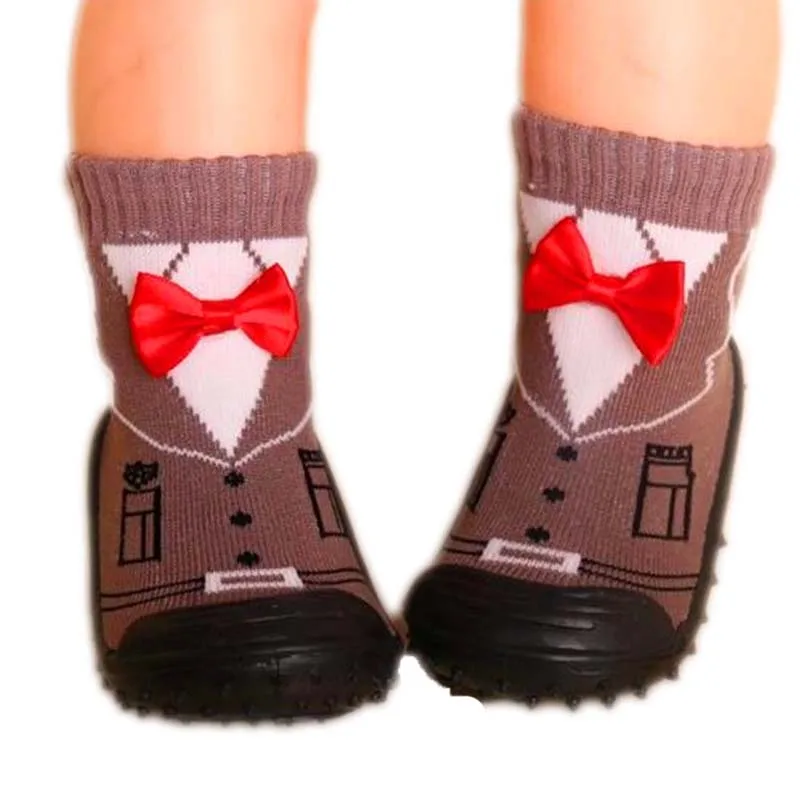 Обувь для малышей; мягкие носки для малышей; носки для новорожденных с резиновой подошвой; Ws917 - Цвет: I