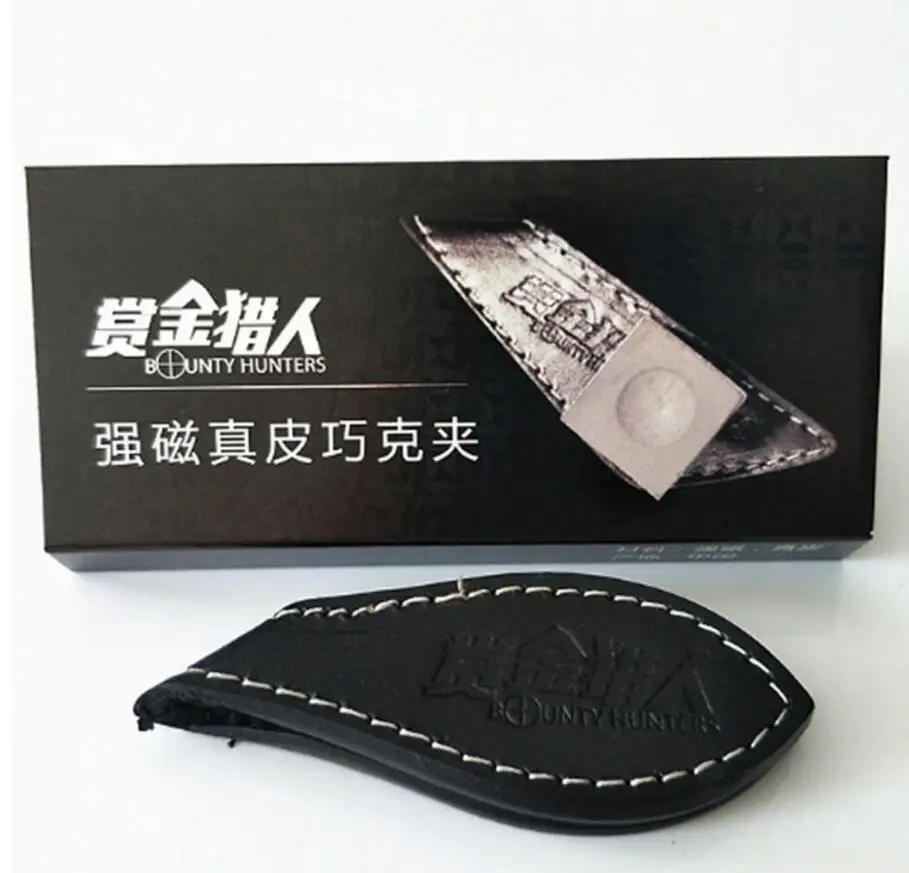 

New Arrival Leather Magnetic Billiard Chalk Holder Black Color Professional High Quality Durable Billiard Accessories 2019 China