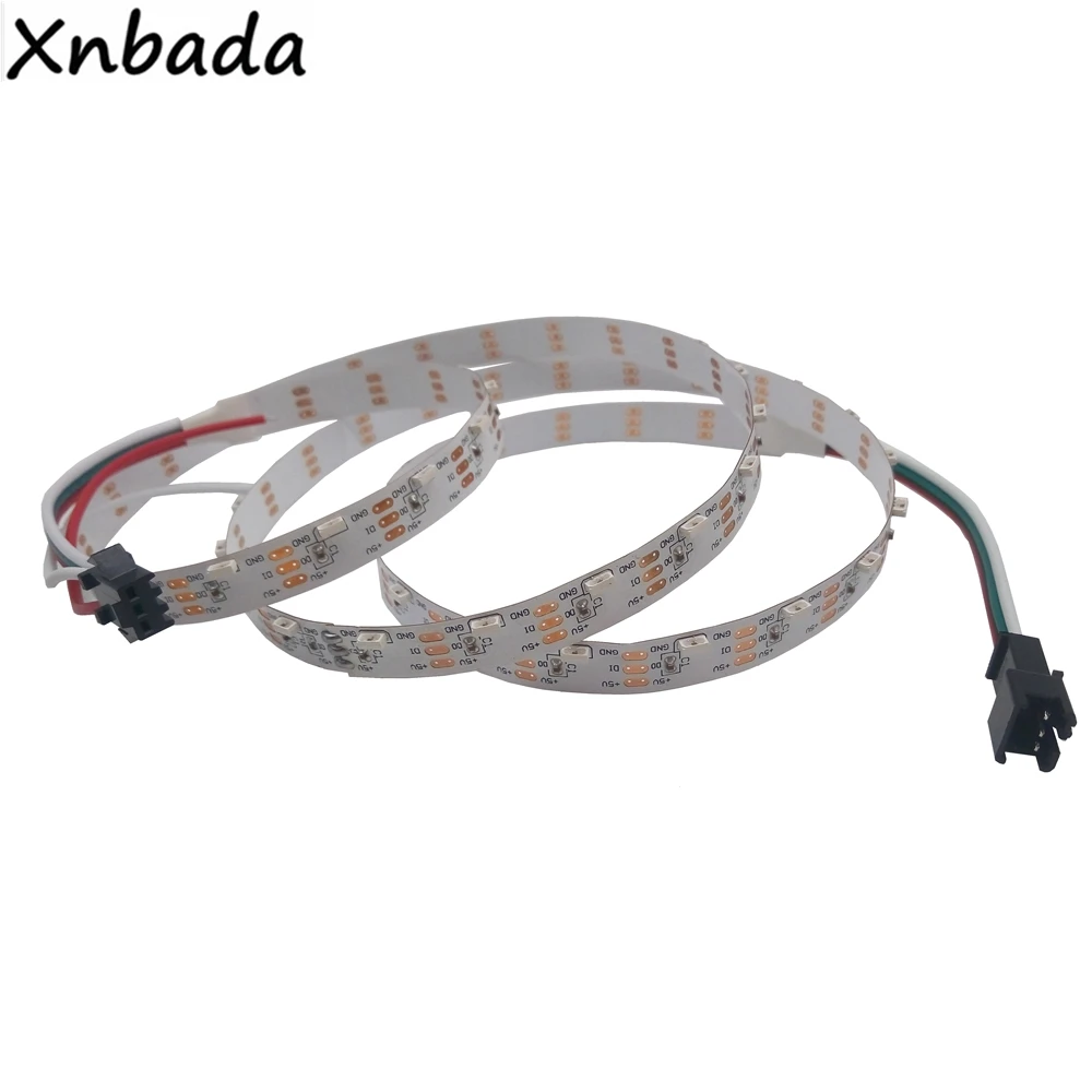 Светодиодный светильник WS2812B WS2812 4020SMD 60 пикселей/светодиодов/м индивидуально адресуемый Смарт ws2812 IC боковой светильник RGB Светодиодная лента DC5V