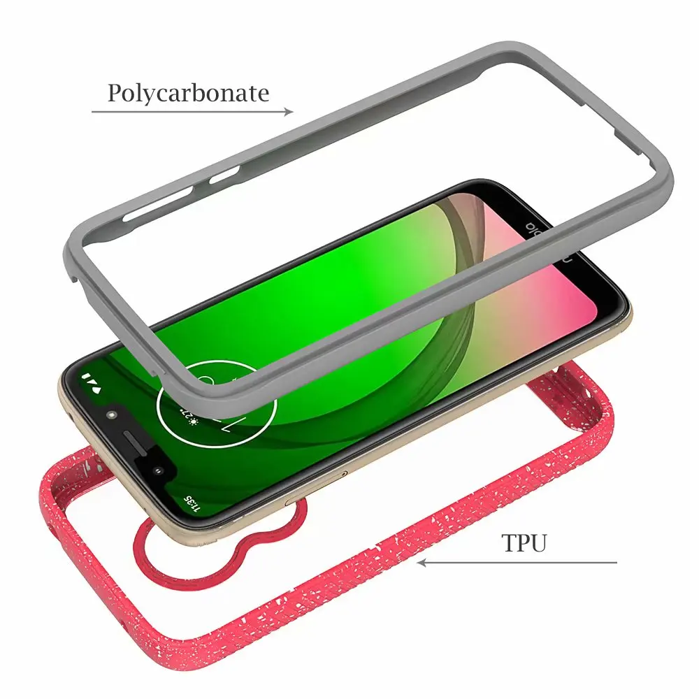 Uyфрате тонкий гибридный Звездный Прозрачный жесткий чехол для Motorola Moto G7 Play US Version