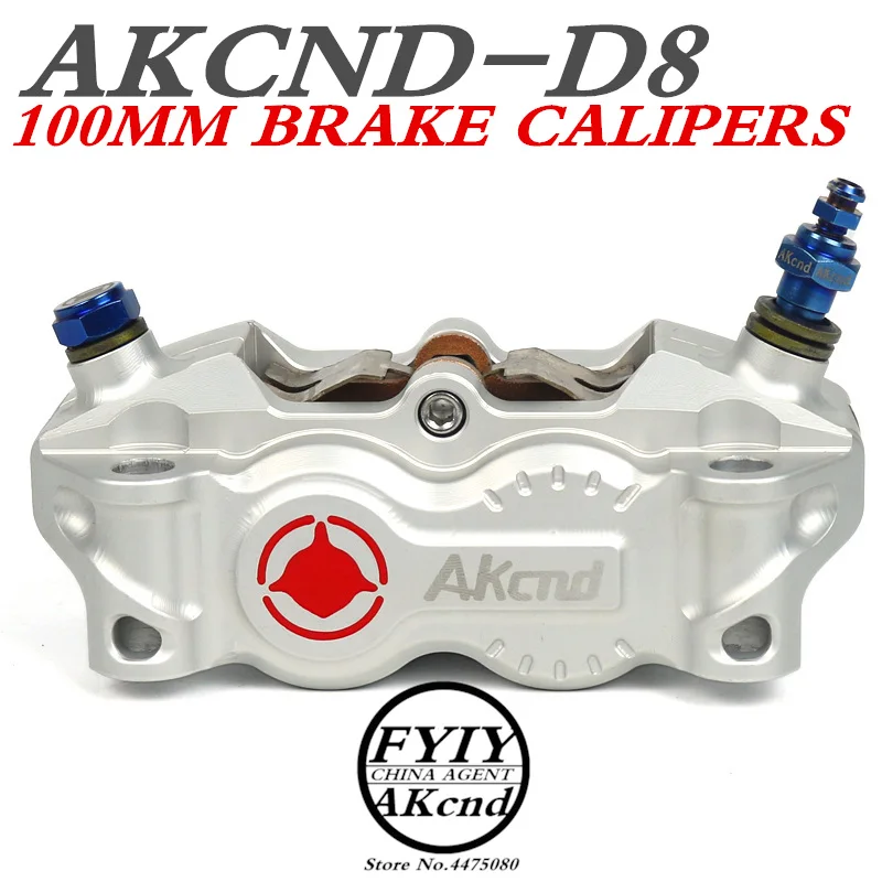 

AKCND 30MM*4 pistons Motorcycle Brake Caliper 100mm Univerisal Motorbike modified Hydraulic brake pump for front/rear brake syst