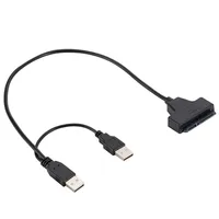 ל sata כבל USB 2.0 SATA 7 + 15pin ל USB 2.0 כבל מתאם עבור 2.5 נייד HDD דיסק קשיח Driver9 F709 (3)