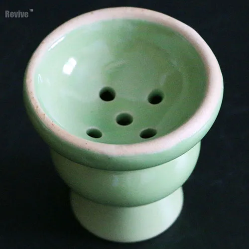 Revive ceramic narguile чаша кальяна аксессуары крышка кальяна чашка для воды уголь для кальяна держатель фарфор - Цвет: Green