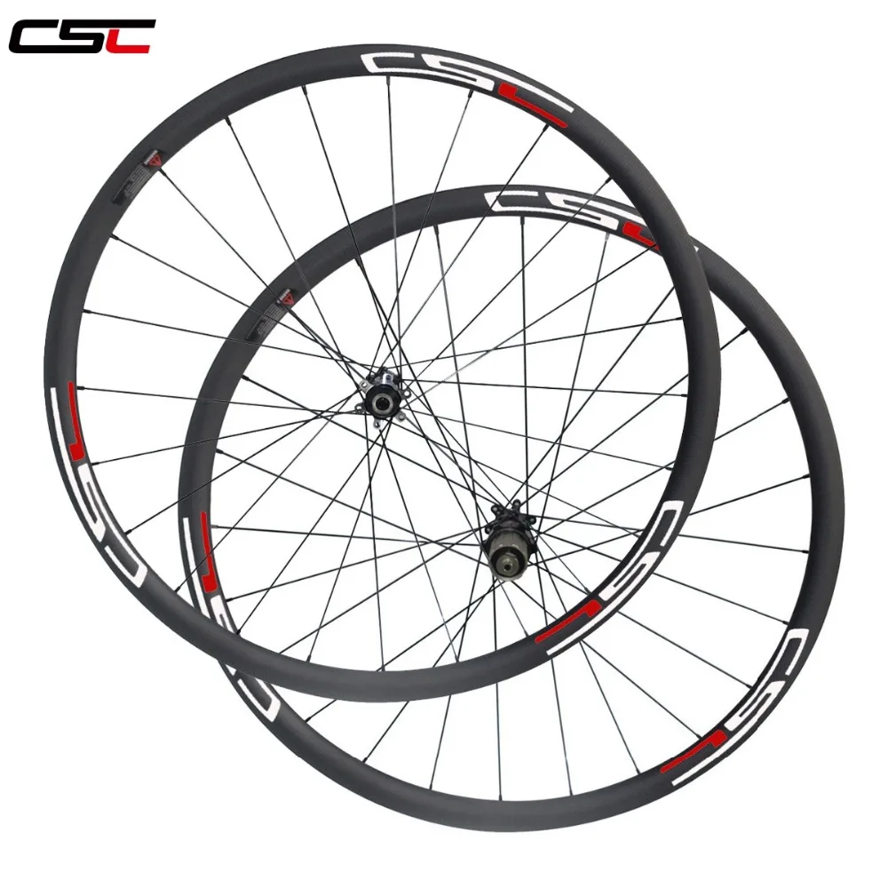 

700C Disc Brake 6 Bolt Hub 30mm 40mm Clincher tubeless wide 25mm Cyclocross Carbon Wheels Bike Bicycle Wheelset sapim cx spokes