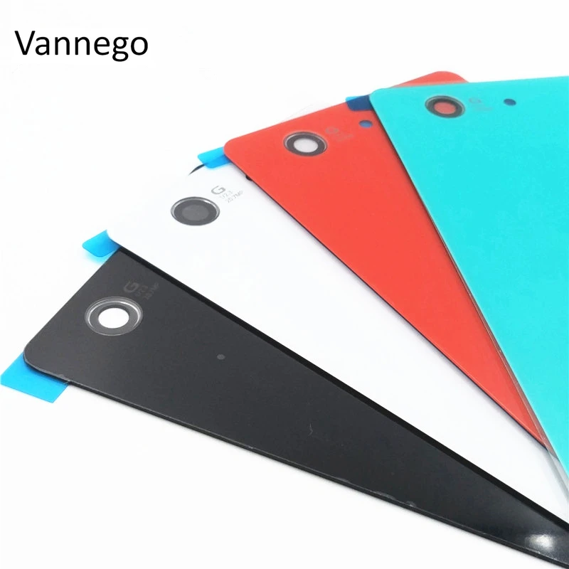 

Vannego Back Glass battery Cover For Sony Xperia Z3 Compact Mini D5803 D5833 Battery Back Door Cover Case housing With NFC