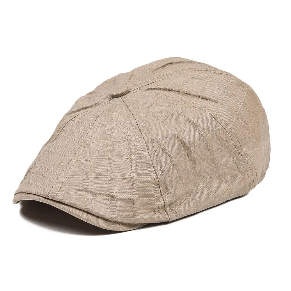 VOBOOM Клеенчатая хлопковая Водонепроницаемая плоская кепка для мужчин и женщин, летняя газетная шляпа в стиле Гэтсби 041 - Цвет: Хаки