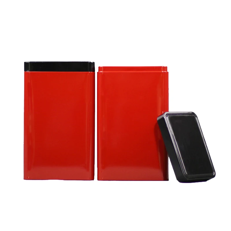 large square rectangle metal tin box (10)