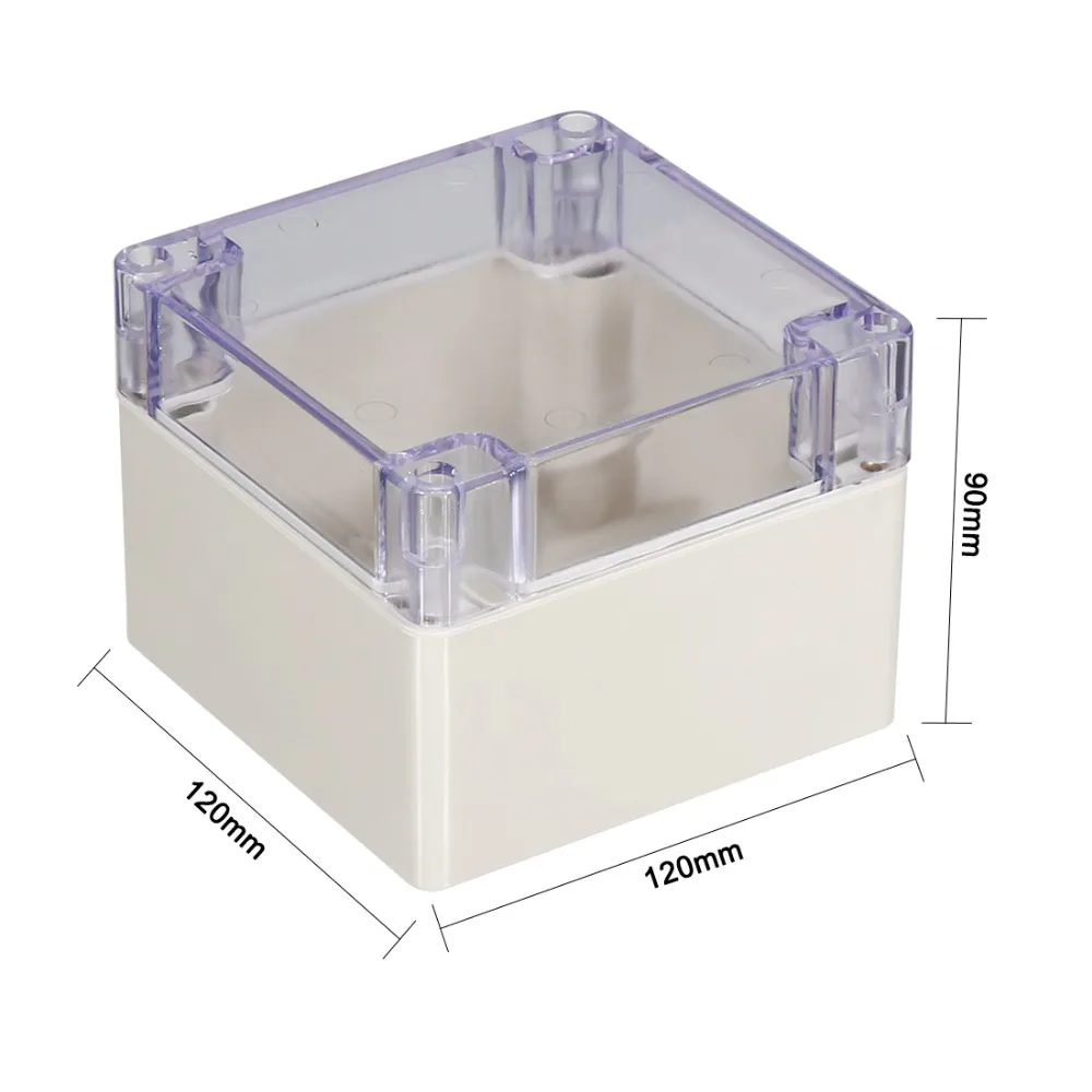 Uxcell New Hot 200x120x56mm Waterproof DIY Junction Box Enclosure Case ABS Plastic 263x182x95mm Outdoor Indoor with Clear Cover