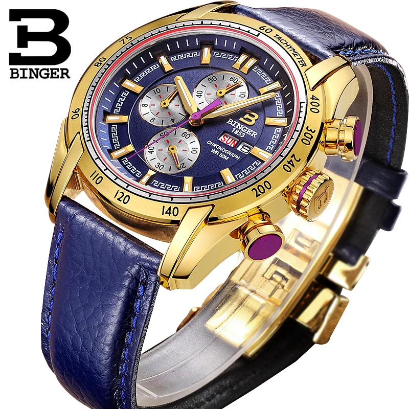 Prix pour Suisse Marque Montre 2016 Nouveau Étanche Sport Militaire Montres Quartz Chronographe Montre-Bracelet BINGER B-1163G Hommes Montres Prix pour Suisse Marque Montre 2016 Nouveau Étanche Sport Militaire Montres Quartz Chronographe Montre-Bracelet BINGER B-1163G Hommes Montres