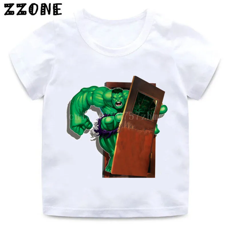 

Boys/Girls Hulk Cartoon Print T shirt Kids Marvel Avengers Funny Clothes Children Summer Short Sleeve Baby T-shirt,HKP5278