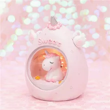 Children’s Night Light Cute Unicorn Decorative Lights For Kids Christmas Gifts Desk Lamp Table Bedroom Cartoon Room Home Decor