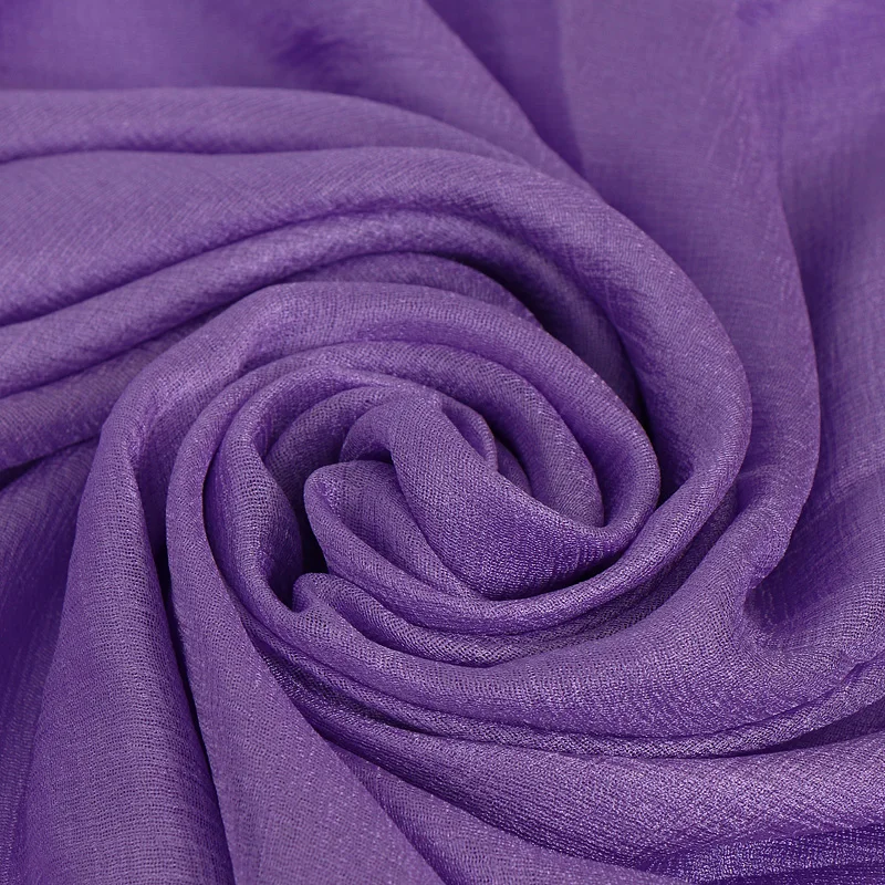 Популярные дизайнерские мягкие льняные шелковые простые шали Хиджаб Весенние большие размеры весенние мусульманский головной убор шарфы/шарф 180*110 см