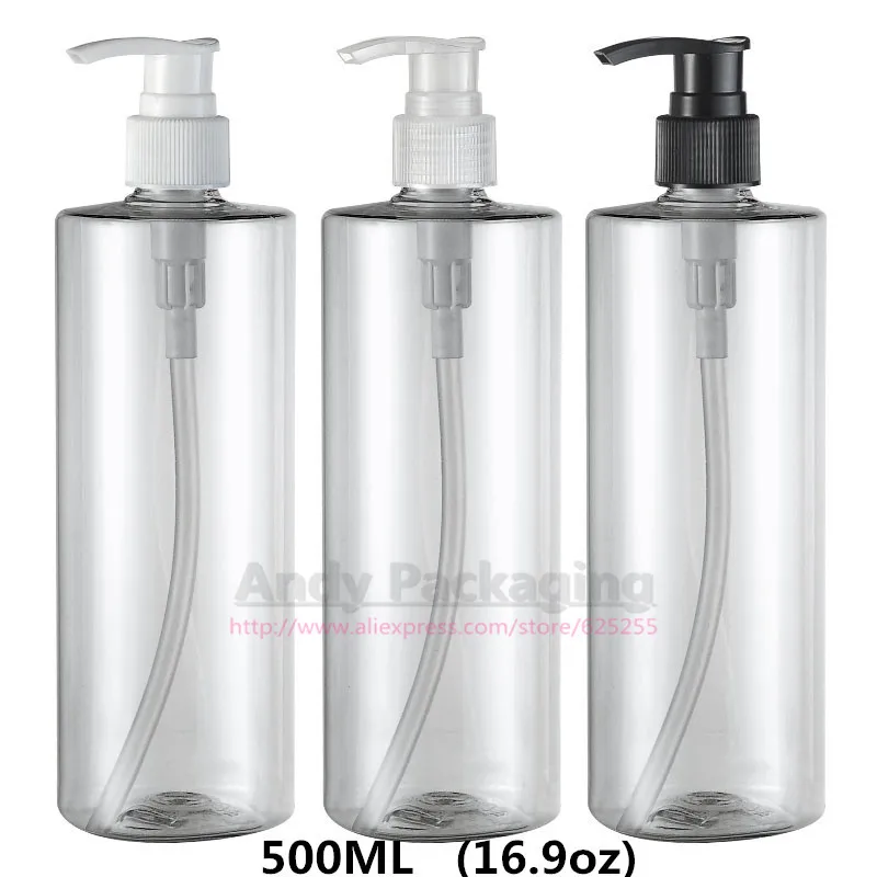 Buy 12PCS/LOT 500ML Shampoo Bottle,Clear Plastic