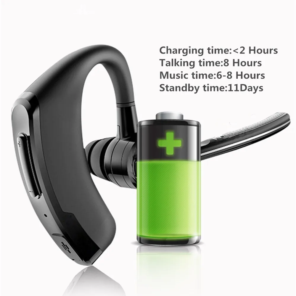 Handsfree business bluetooth headset with mic sweatproof voice control headphone for sports driving noise cancelling earphone (12)