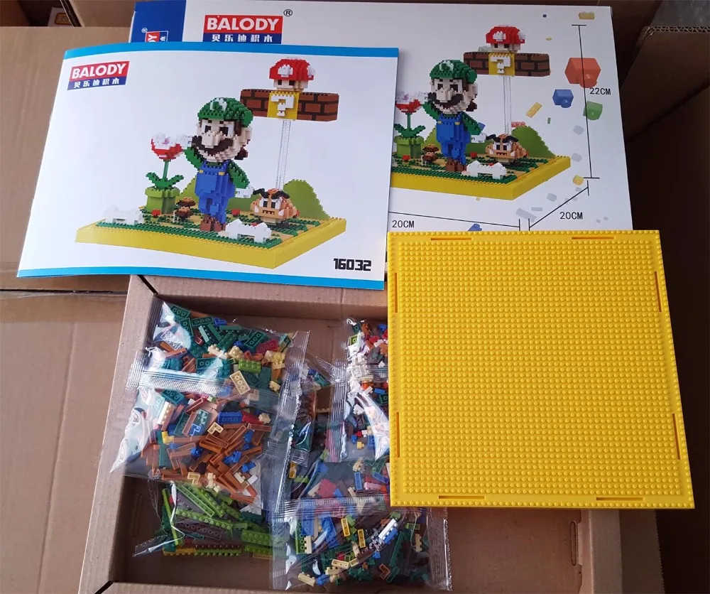 Aliexpresscom Beli Kartun Kecil Blok Lucu Mario Luigi Angka