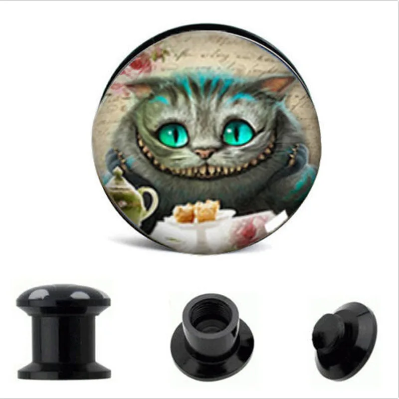 

EFP031 Animal Piercing Ear Stretchers Plugs And TunnelsHypoallergenic Wolf Dilatacion Oreja Pulley Cat Ear Expander Plug Oreille