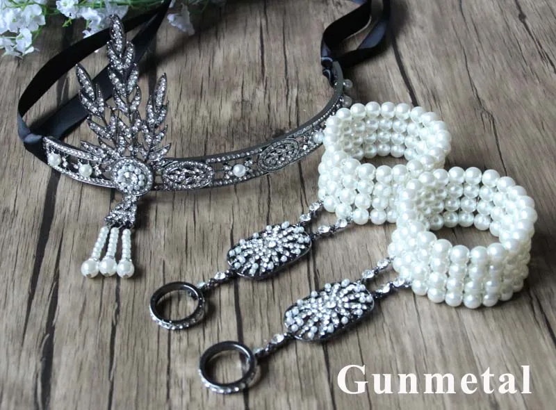 Стразы соединитель горячая распродажа 3 шт. в наборе большой Гэтсби жемчуг с