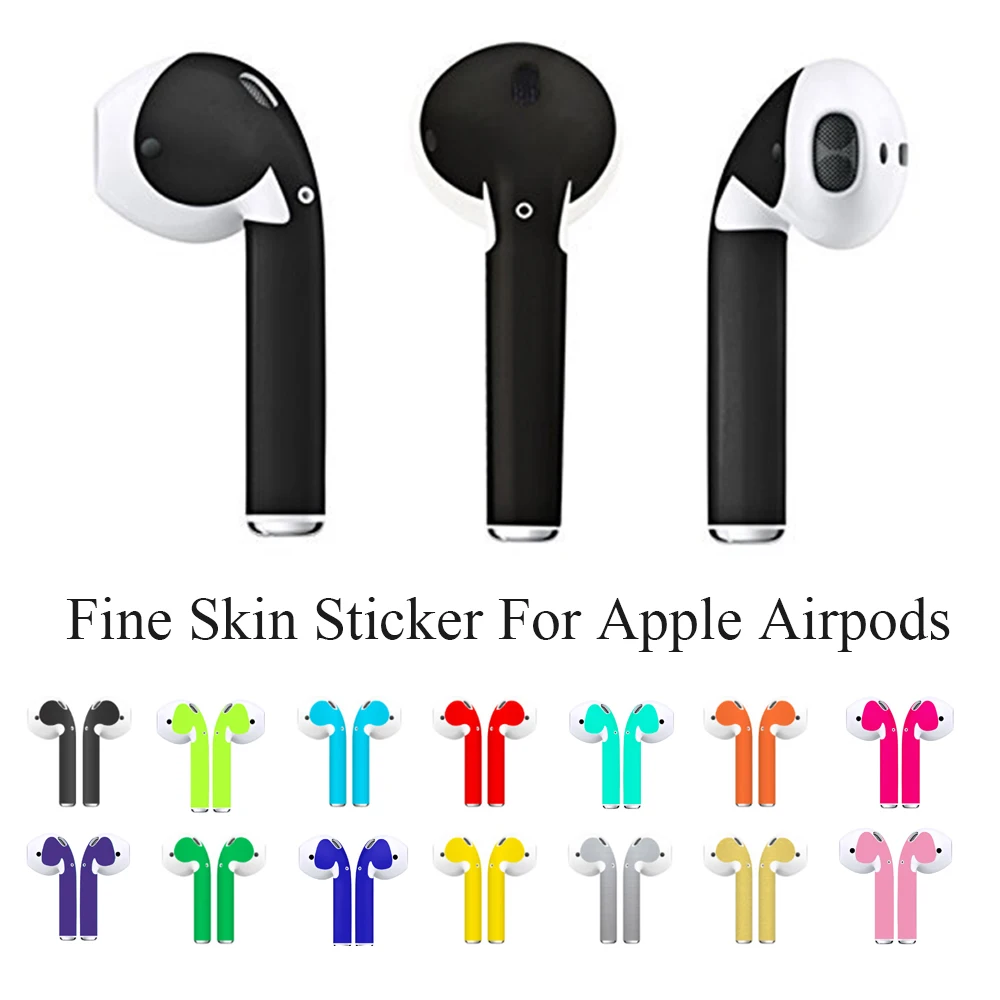 Тонкая кожа ПВХ наклейка для Apple Airpods Air Pods наушники наклейка наушники аксессуары защита от пыли наушники наклейки ультра тонкие