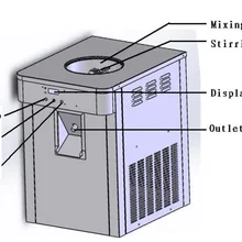 Горячая нержавеющей стали твердое мороженое делая машину мороженое машина