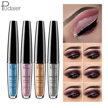 Pudaier сексуальный блестящий подводка для глаз Тяжелая с металлическим блеском Eyeline Серебряная блестящая жидкая подводка для глаз, Водостойкая Подводка для глаз макияж для глаз