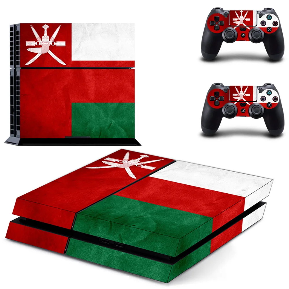 Oman Национальный флаг наклейка для PS4 наклейка для sony playstation 4 консоль и 2 контроллера наклейка для PS4 виниловая наклейка