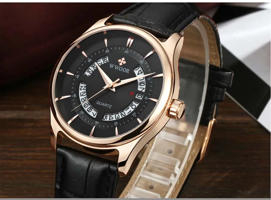 New Quartz Mens Watches Top Brand Luxury Complete Calendar Men's Wrist Watch Genuine Leather Strap Men Wristwatches  2019 (2)