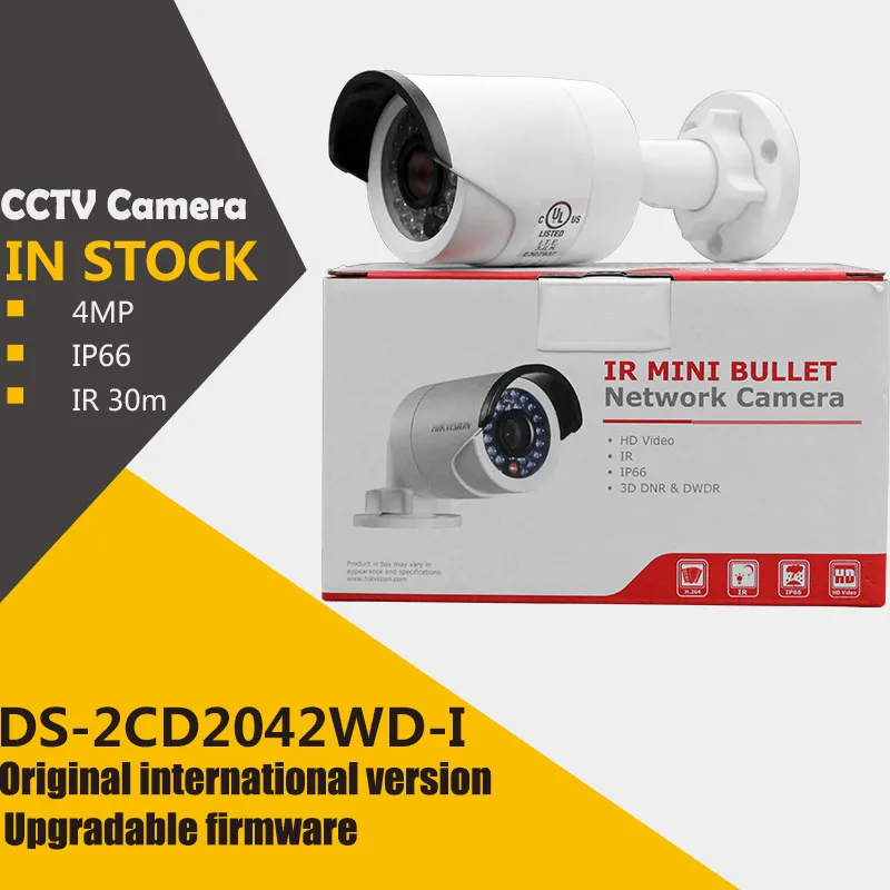 bilder für Auf lager ursprüngliche englisch version DS-2CD2042WD-I 4MP IR Gewehrkugel-netzwerkkamera poe ip-kamera bilder für Auf lager ursprüngliche englisch version DS-2CD2042WD-I 4MP IR Gewehrkugel-netzwerkkamera poe ip-kamera
