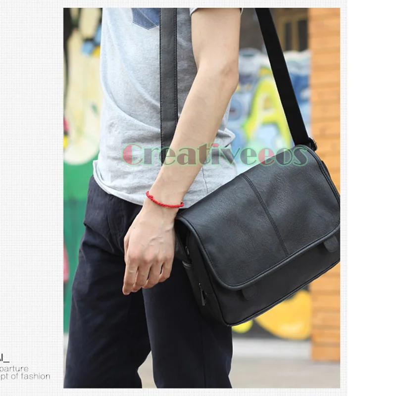 Корейский Для мужчин кожаные путешествия Креста тела Посланник Бизнес Повседневное модные Портфели Ipad сумка
