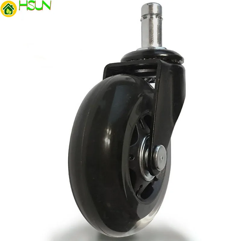 

2.5/3 Inch PU Furniture Casters 360 Degree Swivel Mute For Office Computer Chair Adjustable Rolling Double Bearing Cart Wheel