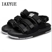 IAXYUE/сандалии; мужские шлепанцы; летняя Молодежная однотонная модная обувь в Корейском стиле; Новинка года; стильная обувь; большие размеры 36-45