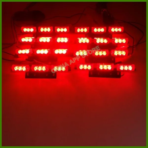 8x9/72LED LED Amber/Yellow Car Truck Emergency Flashing Strobe Light