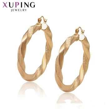 

Xuping Elegant Gold-color Plated Hoops Earrings for Women Fashion Jewelry Pretty Christmas Day Gifts 97766