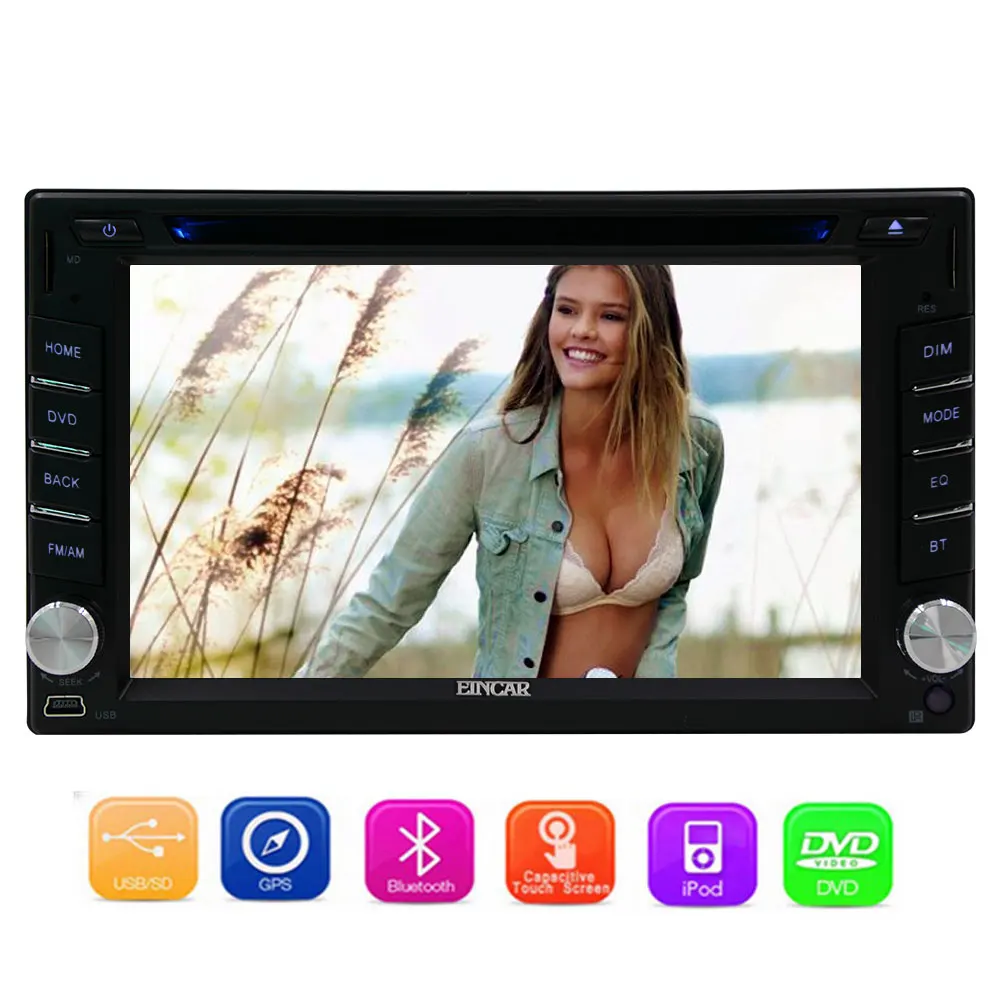 6 2 ''HD емкостный сенсорный экран автомобильный CD DVD Радио стерео в dash Авторадио