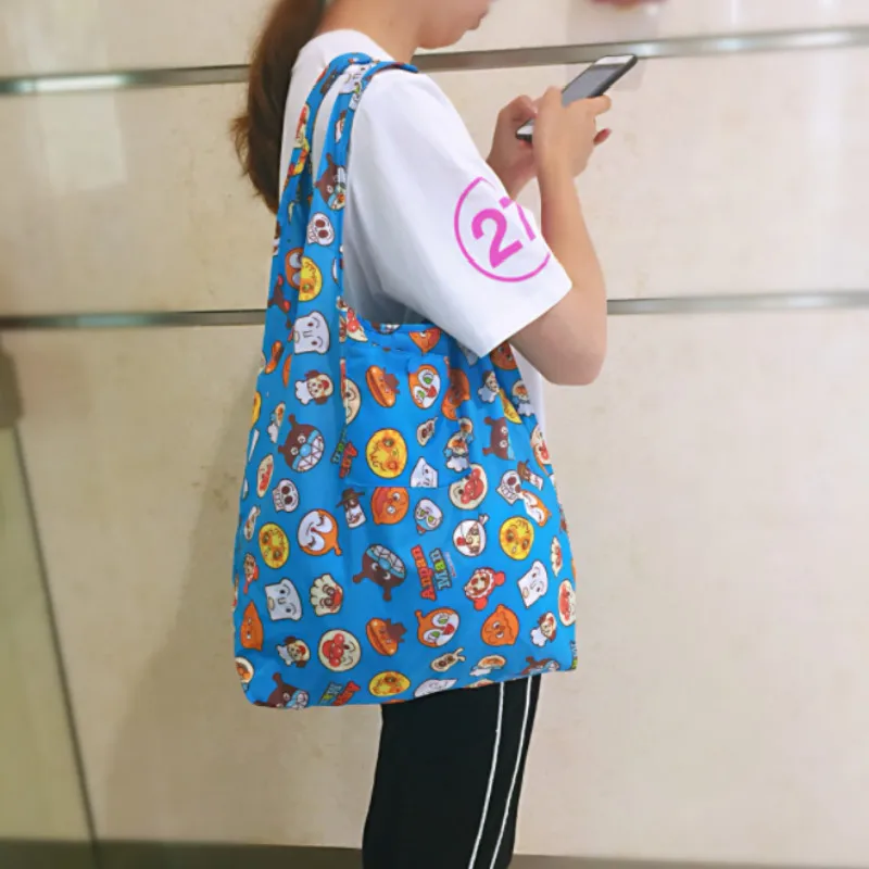 

Fashion Cute Woman Girls Kids Big Cartoon Folded Shopping Bags
