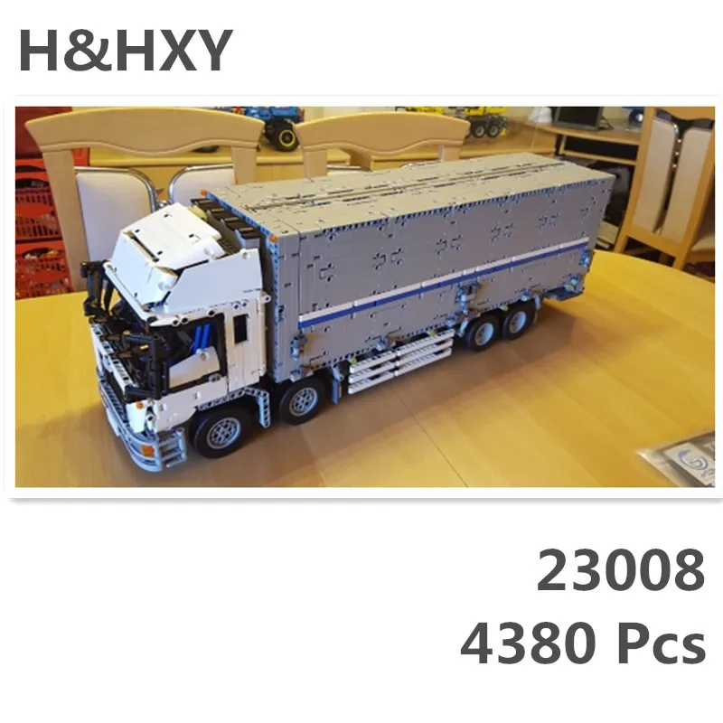

NEW 23008 4380pcs technic series MOC truck Model Building blocks Bricks kits Compatible boy brithday gifts 1389
