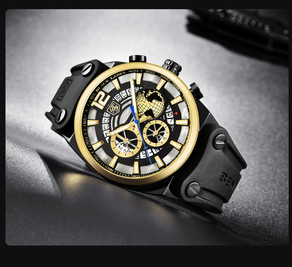 BENYAR Роскошные брендовые хронограф спортивные мужские часы модные Военная Униформа водостойкие кварцевые часы Relogio Masculino дропшиппинг