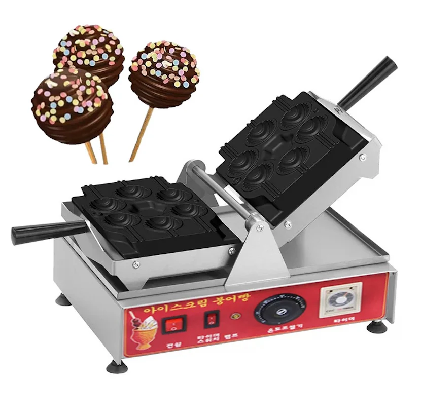 

Popular lollipop waffle machine commercial 5cm pop waffle cake maker electric snack equipment hotel restaurant dessert equipment