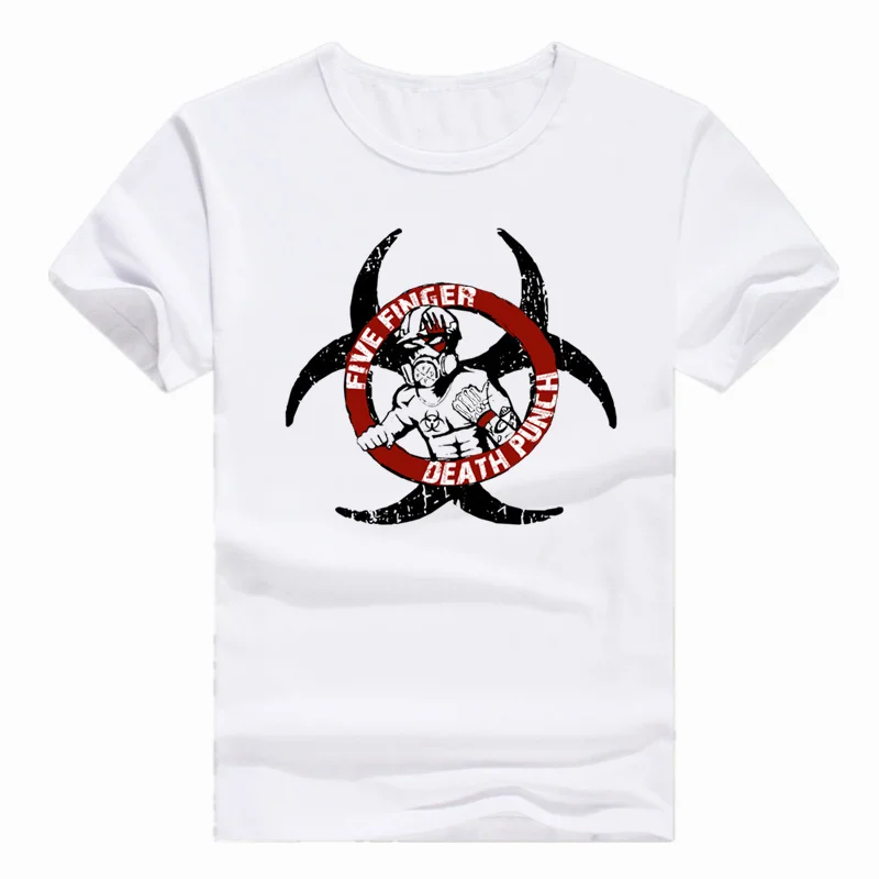 

Asian Size Print FFDP Five Finger Death Punch Heavy Metal Band T-shirt Short sleeve O-Neck Tshirt For Men And Women HCP583
