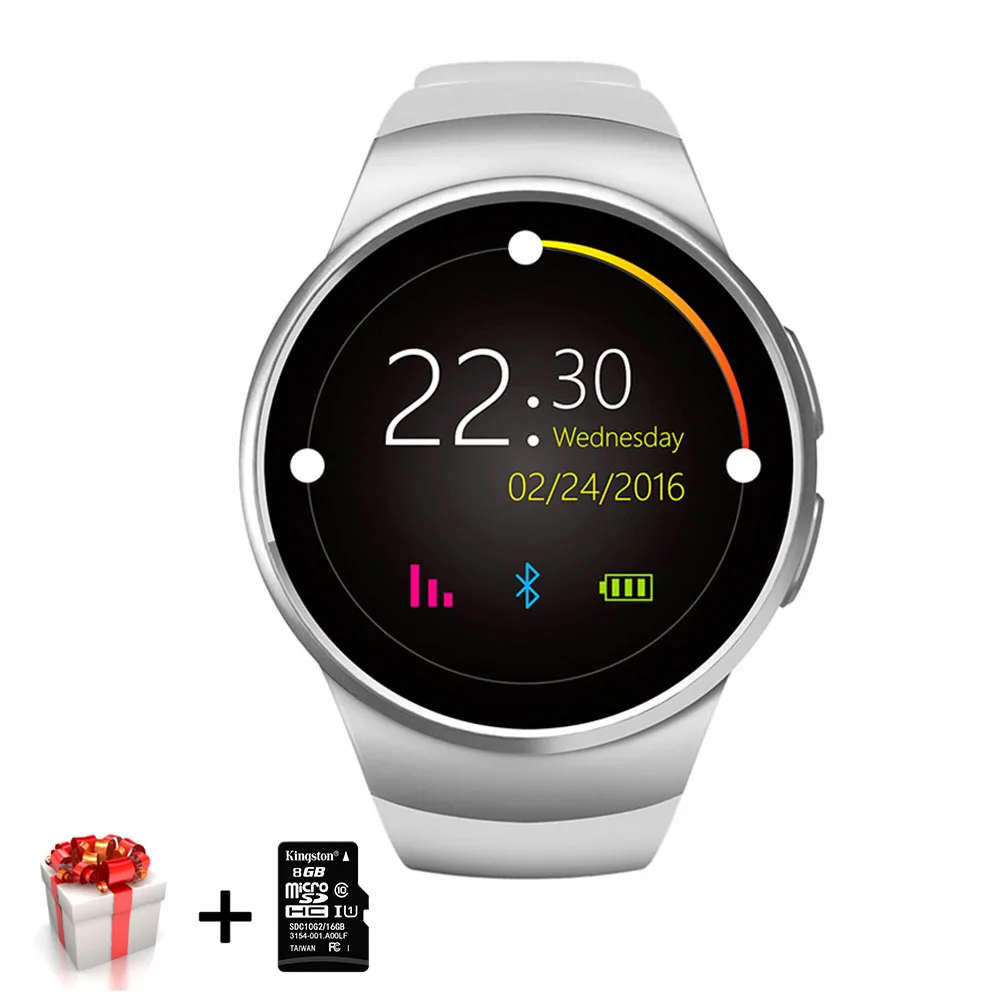 Kaimorui умные часы для мужчин SIM TF карта Bluetooth Smartwatch Шагомер монитор сердечного ритма трекер для Android IOS часы телефон - Цвет: White add Card