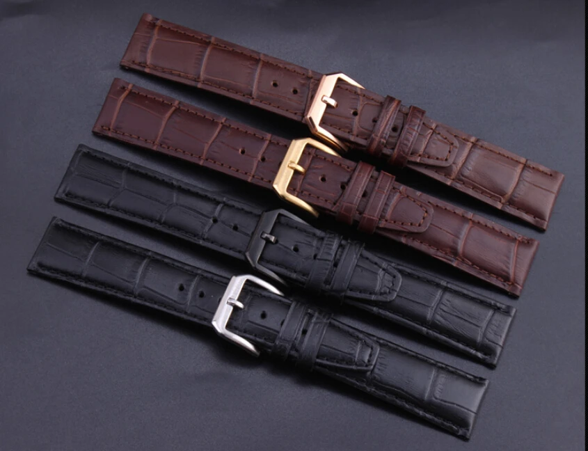 1 шт. браслет из натуральной кожи с крокодиловым узором 20/21/22 мм|buckle clasp|watch band