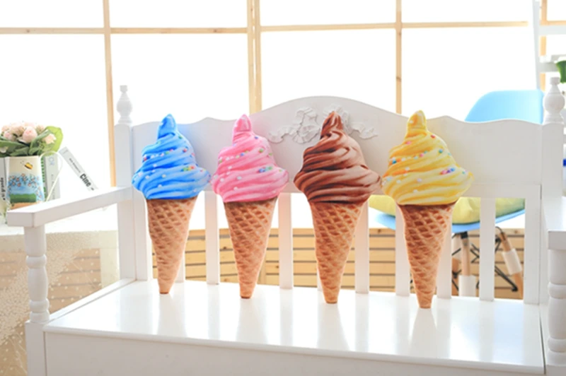 30CM New design 3D sweet ice cream pillow cushion car waist support cushion Soft Plush Stuffed Doll Toys Creative Pillow