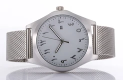 Япония движение Дата функция часы арабские цифры Montres Homme - Цвет: Silver mesh