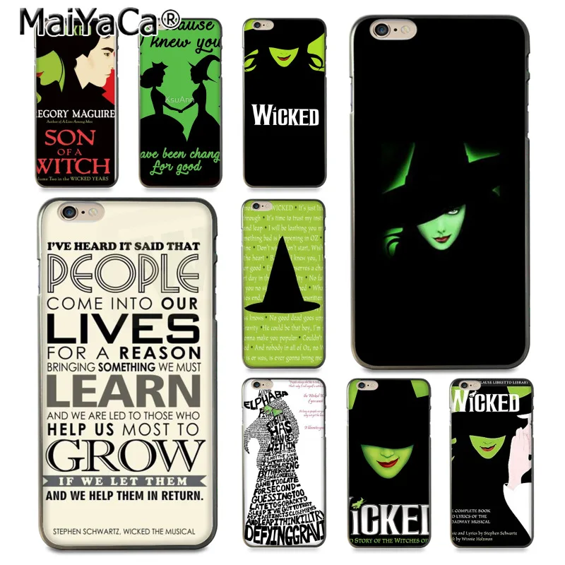 

MaiYaCa Broadway Musical Wicked Lyrics Colorful Cute soft Phone Case for iPhone 8 7 6 6S Plus X 10 5 5S SE 5C Coque Shell