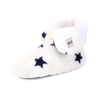 

2019 Women Winter Soft house slippers for girls Wear resistant Slip on Velvet Ankle Bedroom shoes women Indoor Fur slippers
